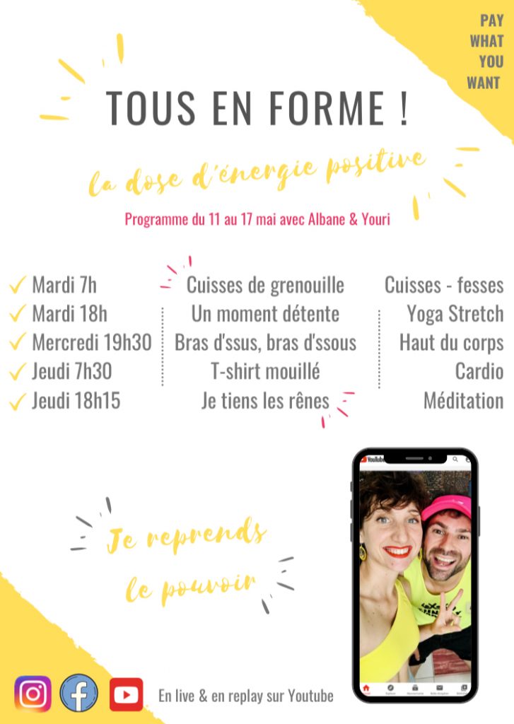 planning semaine sport en ligne